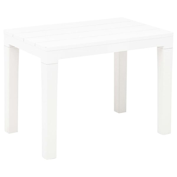 vidaXL Bancos de jardim 2 pcs pl&aacute;stico branco