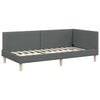 vidaXL Estrutura de Cama de Canto Cinza Escuro 80 cm x 200 cm