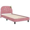 vidaXL Estrutura de Cama Infantil com Cabeceira Rosa 90 x 200 cm