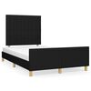vidaXL Estrutura de cama sem colch&atilde;o 120x200 cm tecido preto