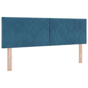 vidaXL Cabeceira Azul Escuro 160 cm Veludo