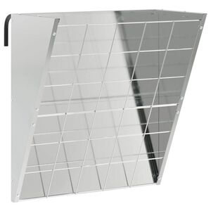 vidaXL Comedouro Suspenso de Feno Prateado 61 x 33 x 66 cm