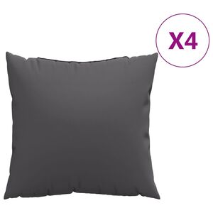 vidaXL Almofadas de sof&aacute; 4 pcs 40x40 cm tecido antracite