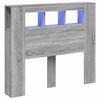 vidaXL Cabeceira c/ LEDs 120x18,5x103,5 cm sonoma cinzento