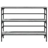 vidaXL Mesa consola 100x32x75 cm derivados de madeira cinzento sonoma