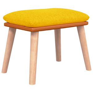 vidaXL Apoio p&eacute;s 45x29,5x35cm tecido/couro artificial amarelo mostarda