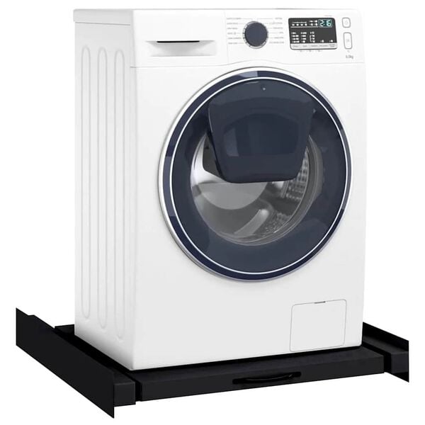 vidaXL Prateleira Intermedi&aacute;ria para M&aacute;quina de Lavar Preto A&ccedil;o