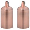 vidaXL Casquilhos de l&acirc;mpadas 2 pcs Bronze vermelho E27