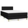 vidaXL Cama boxspring com colch&atilde;o 120x190 cm tecido preto