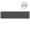 vidaXL Orlas de relva 10 pcs antracite 25x103 cm a&ccedil;o laminado a frio