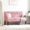 vidaXL Banco Chesterfield Rosa 112 x 65.5 x 75 cm Veludo