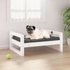 vidaXL Cama para c&atilde;es 65,5x50,5x28 cm madeira de pinho maci&ccedil;a branco