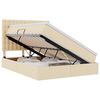 vidaXL Cama com arruma&ccedil;&atilde;o e colch&atilde;o Creme 140 x 190 cm tecido