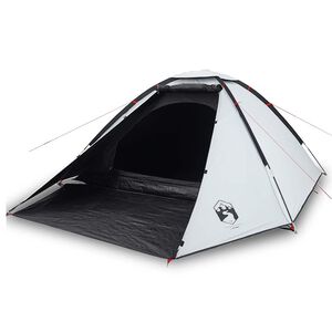 vidaXL Tenda de campismo c&uacute;pula p/ 4 pessoas opaca imperme&aacute;vel branco