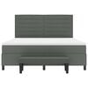 vidaXL Cama Box com colch&atilde;o Cinza Escuro 180 x 200 cm tecido