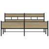 vidaXL Estrutura de cama sem colchão 193x203cm metal carvalho sonoma