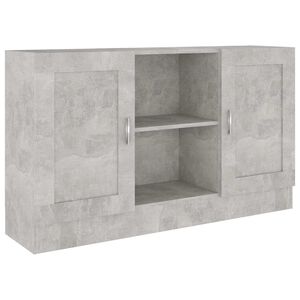 vidaXL Aparador 120x30,5x70 cm derivados de madeira cinzento cimento