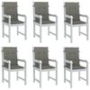 vidaXL Almofad&otilde;es lombares cadeiras 6pcs 100x50x4 cm mesclado tecido