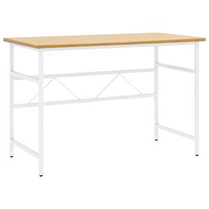 vidaXL Secret&aacute;ria p/ PC 105x55x72cm MDF e metal branco/carvalho-claro