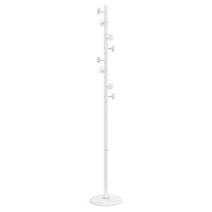 vidaXL Bengaleiro 176 cm ferro revestido a p&oacute; branco