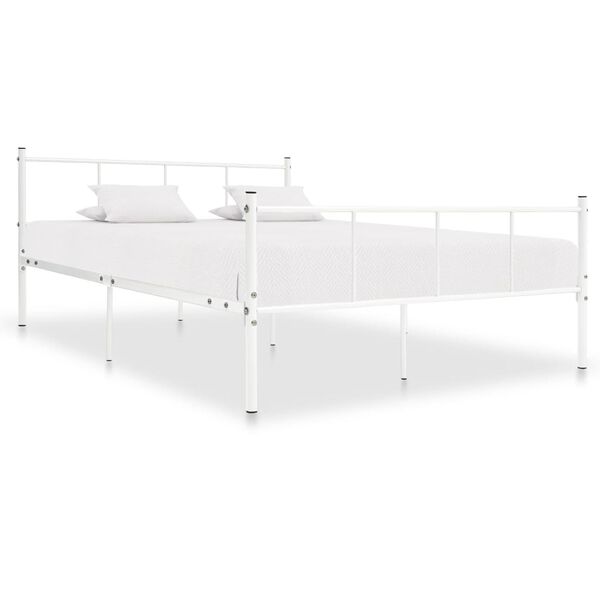 vidaXL Estrutura de cama 120x200 cm metal branco