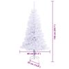 vidaXL &Aacute;rvore de Natal Artificial com 150 LEDs Branco 150 cm PVC e A&ccedil;o