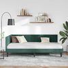 vidaXL Estrutura de Cama de Canto Verde Escuro 90 cm x 190 cm Veludo