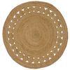 vidaXL Tapetes de &aacute;rea Natural &Oslash; 120 cm Juta