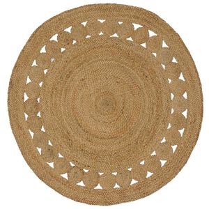 vidaXL Tapetes de &aacute;rea Natural &Oslash; 120 cm Juta