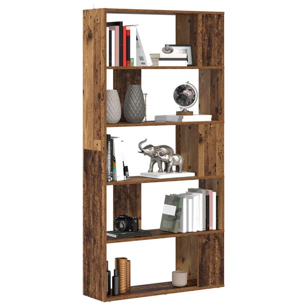 vidaXL Gabinete de Livros Madeira antiga 80 x 24 x 159 cm