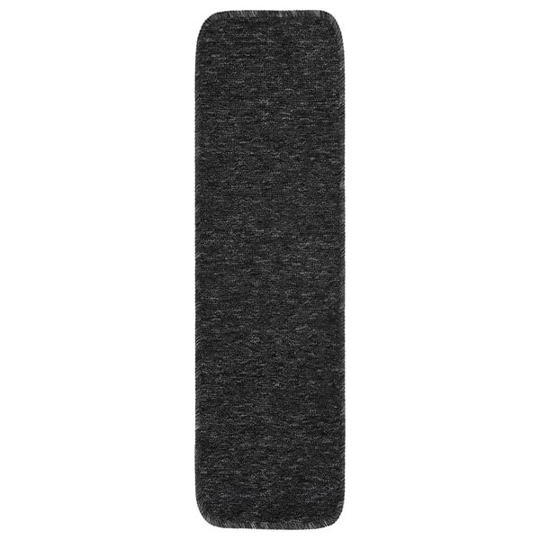 vidaXL Tapetes antiderrapantes retang. escadas 15pcs 75x20cm antracite