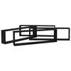 vidaXL Prateleiras parede forma de cubo 4pcs derivados madeira preto
