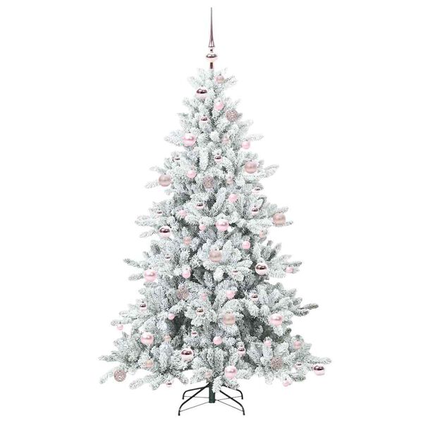 vidaXL &Aacute;rvore de Natal Articulada Artificial Branco 180 cm PVC e A&ccedil;o