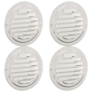 vidaXL Tampas de ventila&ccedil;&atilde;o de ar 4 pcs Prateado 80 mm A&ccedil;o inoxid&aacute;vel
