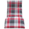 vidaXL Espregui&ccedil;adeira dobr&aacute;vel 175x54x8,5 cm Padr&atilde;o xadrez vermelho