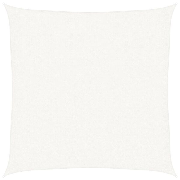 vidaXL Para-sol vela PEAD quadrado 3,6x3,6 m branco