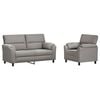 vidaXL Conjunto de Sof&aacute;s 2 pcs Cinzento-claro Veludo