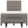 vidaXL Cama Box com colch&atilde;o Cinzento-acastanhado 120 x 190 cm tecido