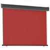 vidaXL Toldo lateral para varanda 125x250 cm vermelho