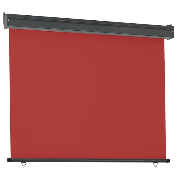 vidaXL Toldo lateral para varanda 125x250 cm vermelho