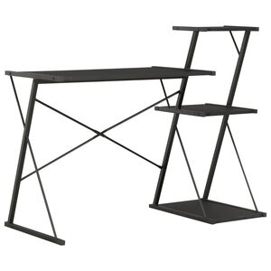 vidaXL Secret&aacute;ria com prateleira 116x50x93 cm preto