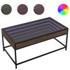 vidaXL Mesa de centro luzes LED Infinity 90x50x41 cm carvalho castanho