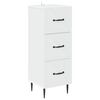 vidaXL Gabinete de Gavetas Branco 33 x 34,5 x 89,5 cm
