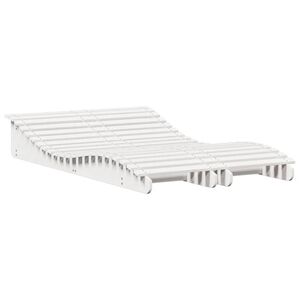 vidaXL Espregui&ccedil;adeiras 2 pcs 205x60x31,5 cm pinho maci&ccedil;o branco