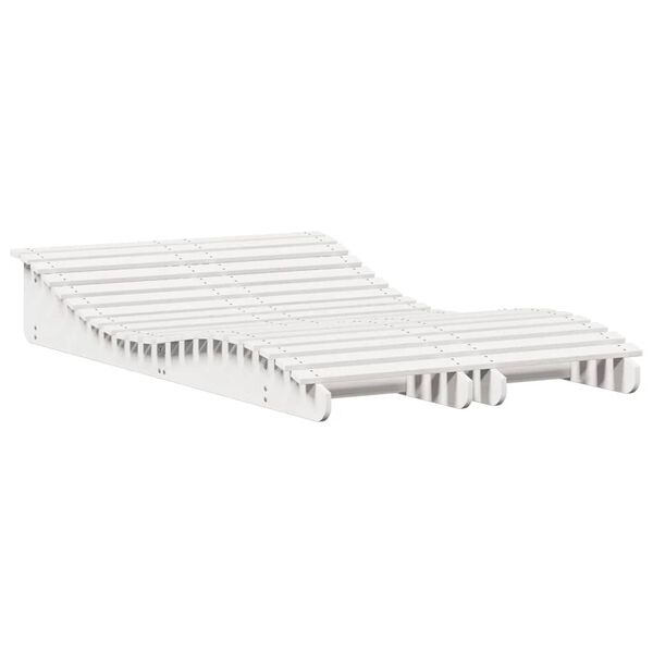 vidaXL Espregui&ccedil;adeiras 2 pcs 205x60x31,5 cm pinho maci&ccedil;o branco