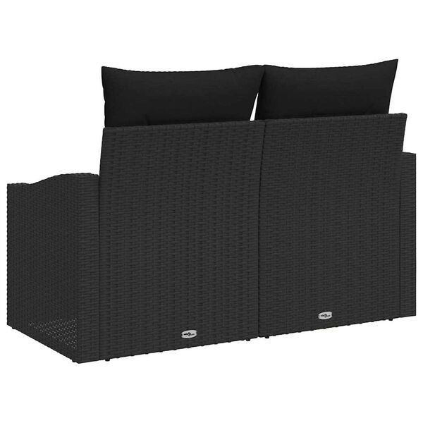 vidaXL Sof&aacute; de jardim com almofada 123 x 62 x 69 cm vime PE