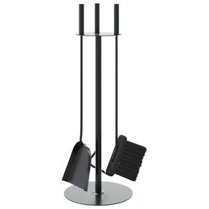 vidaXL Conjunto de ferramentas para lareira de 4 pe&ccedil;as 22x59 cm A&ccedil;o