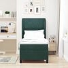 vidaXL Cama Box com colch&atilde;o Verde Escuro 200 x 80 cm Poli&eacute;ster