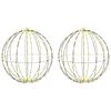 vidaXL Luz de Finial de Natal 2 unid. 384 LED Branco quente