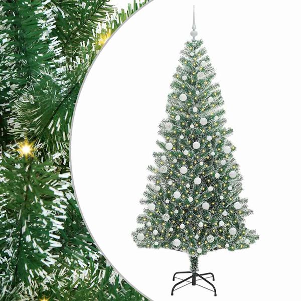 vidaXL &Aacute;rvore de Natal Artificial Coberta de Neve com Luzes de LED